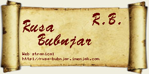 Rusa Bubnjar vizit kartica